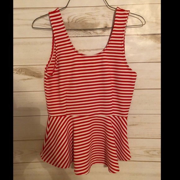 Striped ruffle tank - Picture 1 of 1